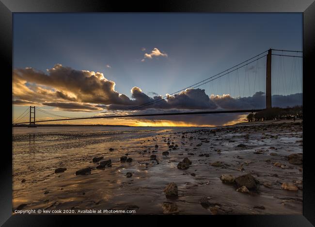 Humber sunset Framed Print by kevin cook