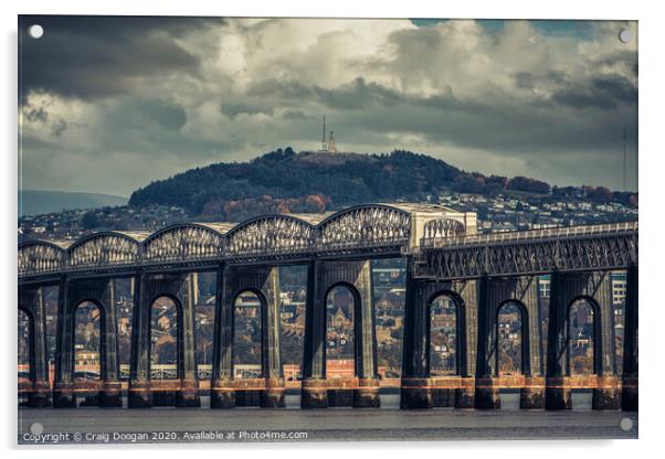 Tay Rail Bridge Acrylic by Craig Doogan