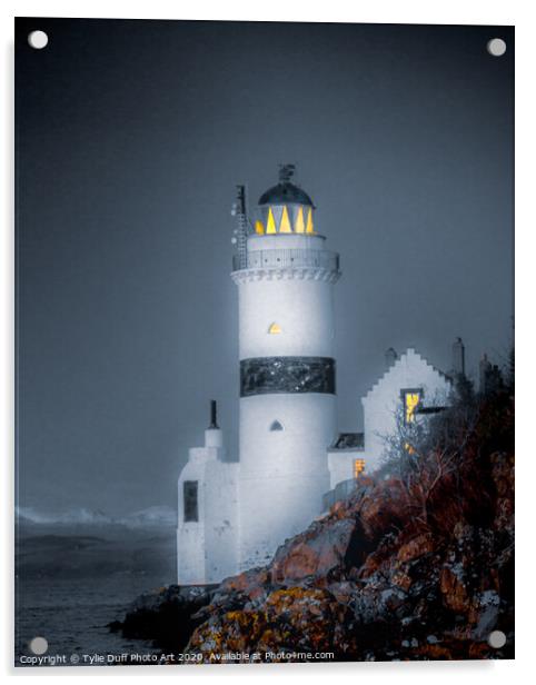 Cloch Lighthouse On The Clyde Acrylic by Tylie Duff Photo Art