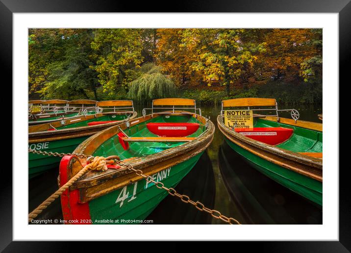 Autumn onthe boats  Framed Mounted Print by kevin cook