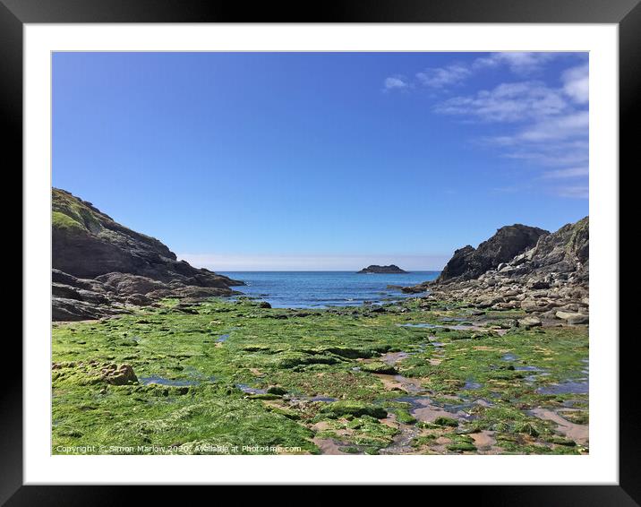 Tranquil Haven at Hope Cove Framed Mounted Print by Simon Marlow