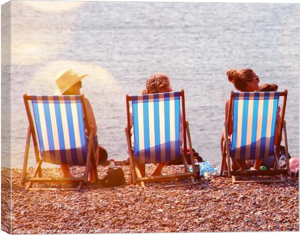 Serenity by the Sea Canvas Print by Simon Marlow