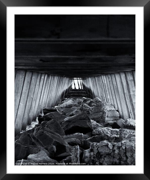 Under the pier Framed Mounted Print by Miguel Herrera