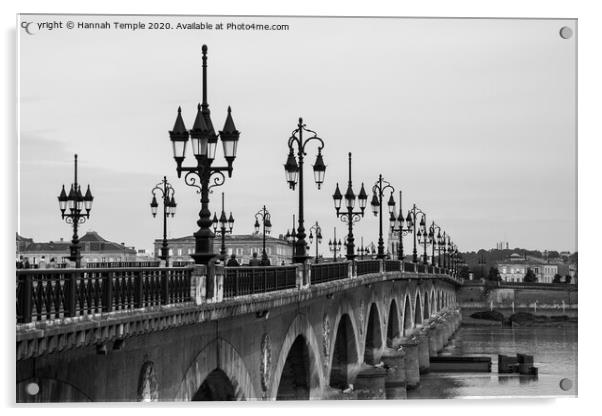 Pont Saint Jean, Bordeaux Acrylic by Hannah Temple