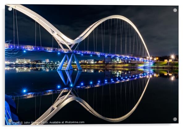 The Infinity Bridge Reflection Acrylic by John Stoves