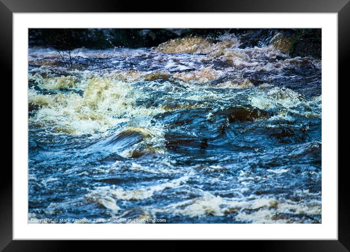 The River Spey at Dulnain Bridge Framed Mounted Print by Mark Ambrose