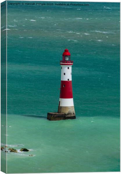 Beachy Head Lighthouse Canvas Print by Hannah Temple