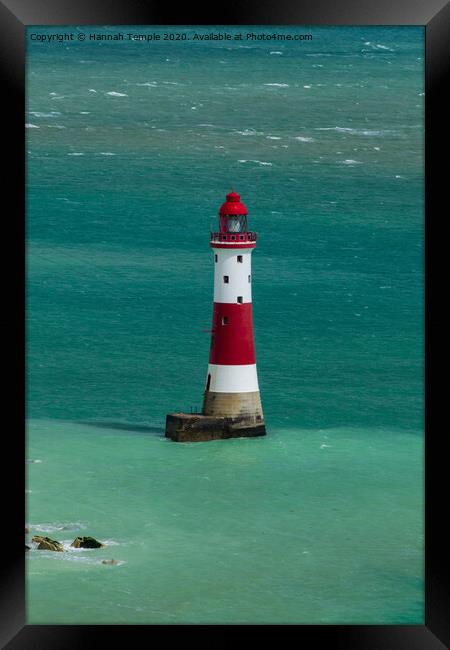 Beachy Head Lighthouse Framed Print by Hannah Temple