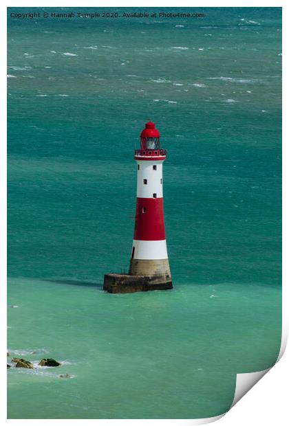 Beachy Head Lighthouse Print by Hannah Temple