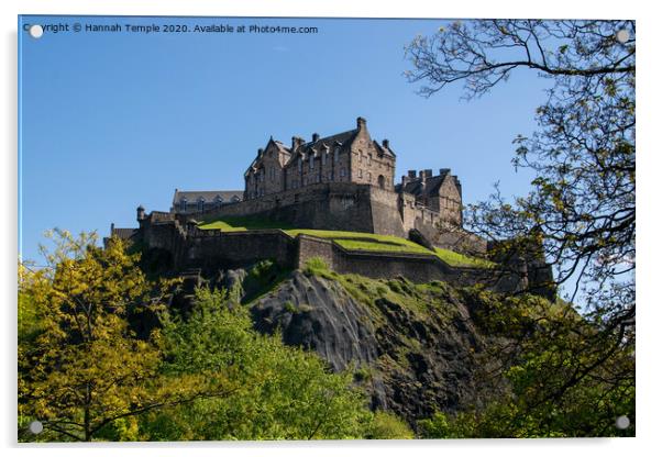 Edinburgh Castle Acrylic by Hannah Temple