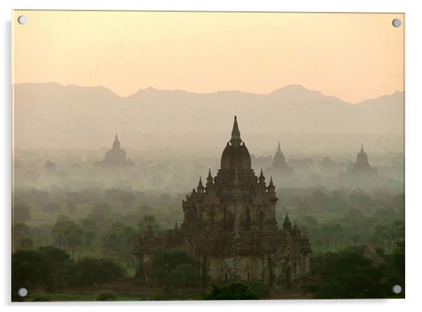 Temples of Bagan Acrylic by Serena Bowles