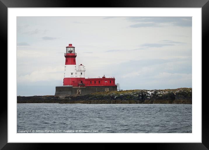 Majestic Inner Farne Lighthouse Framed Mounted Print by Simon Marlow