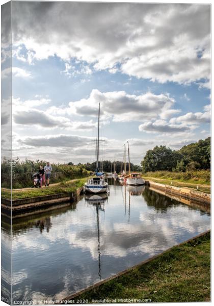 Horsy Norfolk Broads Canvas Print by Holly Burgess