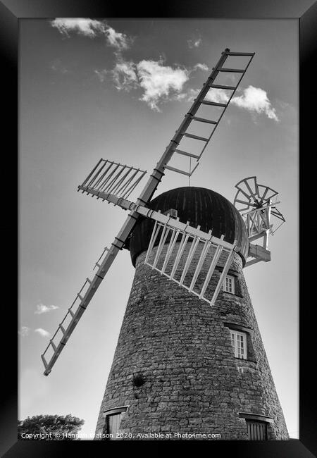 Whitburn Windmill Framed Print by Hannah Watson