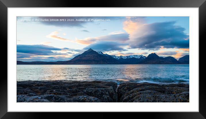 The Cuillin Mountains Framed Mounted Print by Phil Durkin DPAGB BPE4