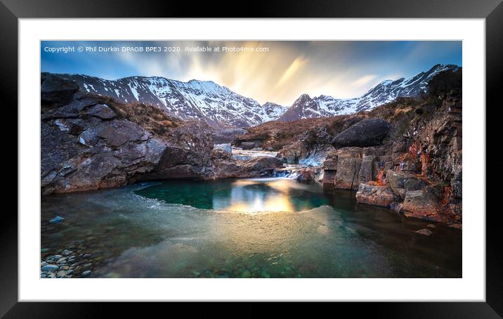 The Fairy Pools Isle Of Skye  Scotland Framed Mounted Print by Phil Durkin DPAGB BPE4