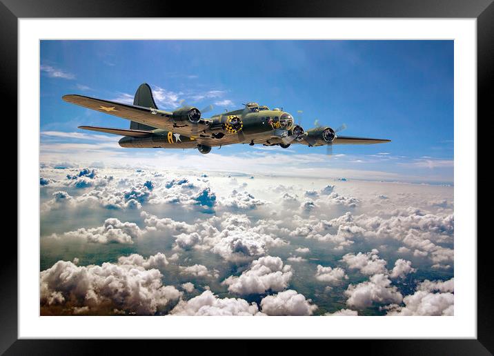 Memphis Belle flying high  Framed Mounted Print by David Stanforth