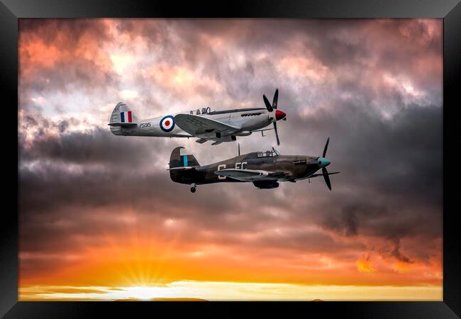 Flying into the sunset Framed Print by Karl McCarthy
