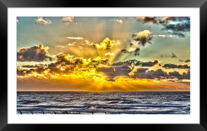 Into The Setting Sun Framed Mounted Print by Craig Burley