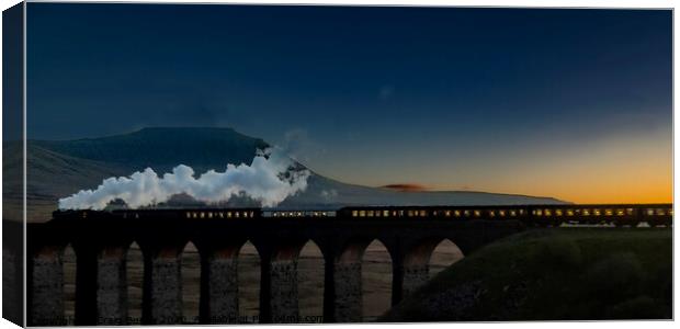 Ribbleheads Viaduct at dusk Canvas Print by Craig Burley
