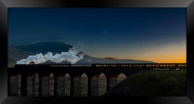 Ribbleheads Viaduct at dusk Framed Print by Craig Burley