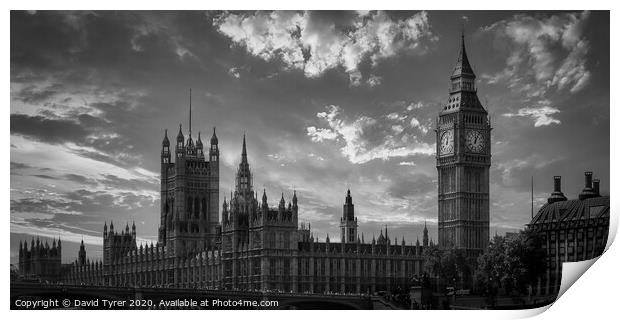 Houses of Parliament and Big Ben - London Print by David Tyrer
