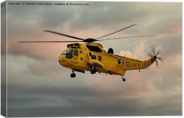 RAF Search and Rescue Sea King Canvas Print by Steve H Clark