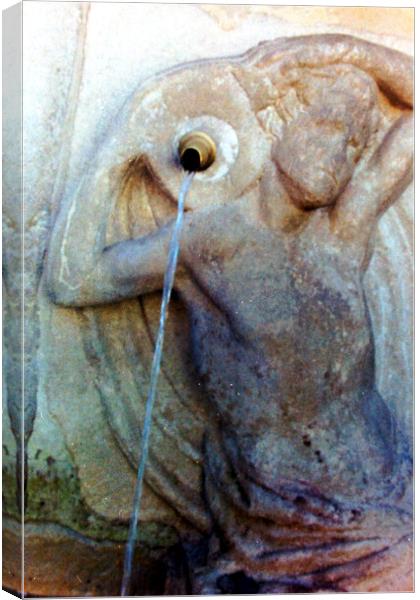 Detail of a fountain in Granada. Lomography Canvas Print by Jose Manuel Espigares Garc