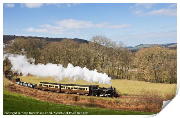 Above the Afon Rheidol Print by Daryl Peter Hutchinson