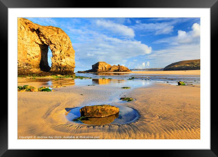 Morning light (Perranporth) Framed Mounted Print by Andrew Ray