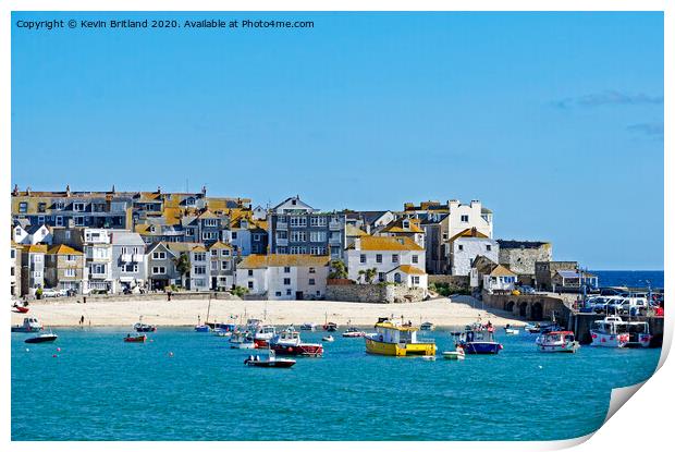 st ives harbour cornwall Print by Kevin Britland