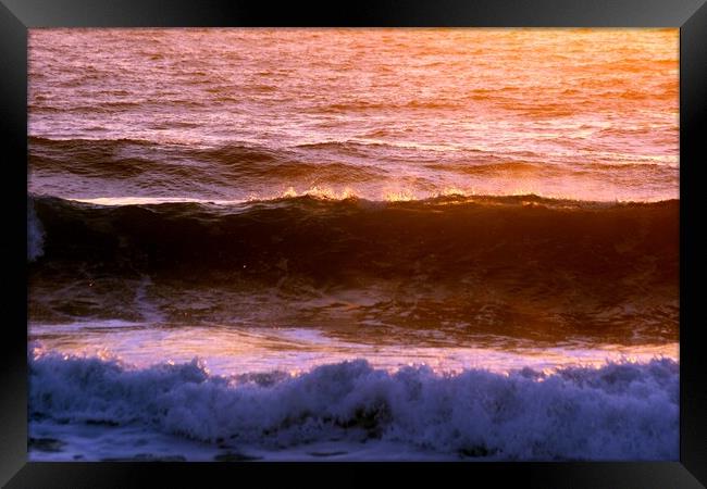 Umdloti Beach Sunrise on the Waves Framed Print by Jeremy Hayden