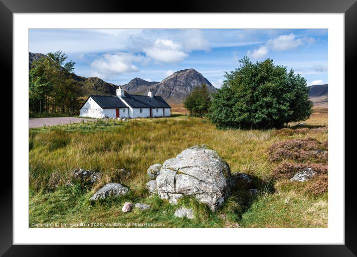 Blackrock Cottage, Glencoe,Scotland Framed Mounted Print by jim Hamilton