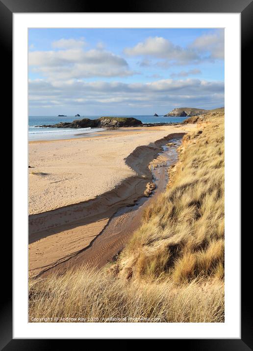 Dunes view (Constantine Bay) Framed Mounted Print by Andrew Ray