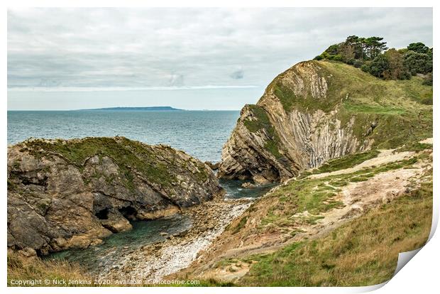 Stair Hole Bay next to Lulworth Cove Dorset Coast  Print by Nick Jenkins