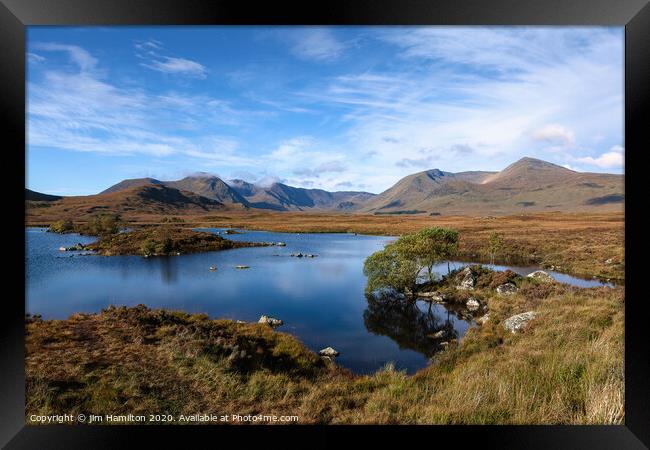 Autumn on Rannoch Moor Framed Print by jim Hamilton