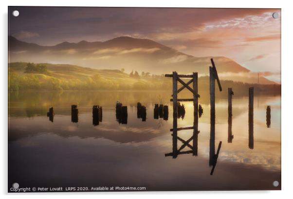 Loch Awe Early Morning Acrylic by Peter Lovatt  LRPS