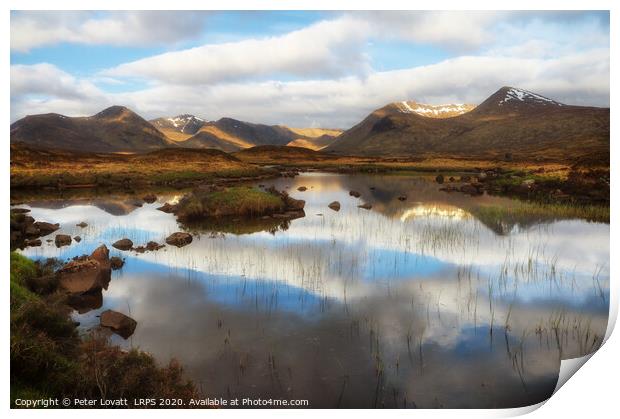 Rannoch Moor Reflection Print by Peter Lovatt  LRPS