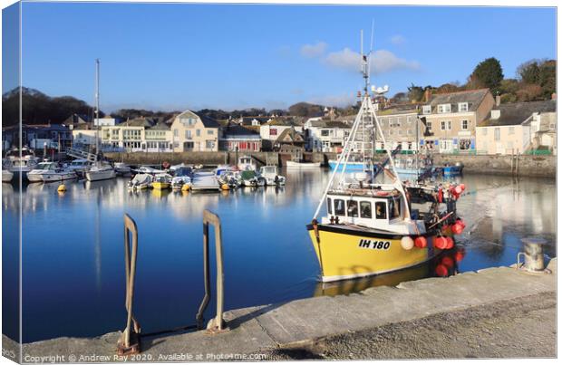 Breaking the Ice Padstow Canvas Print by Andrew Ray