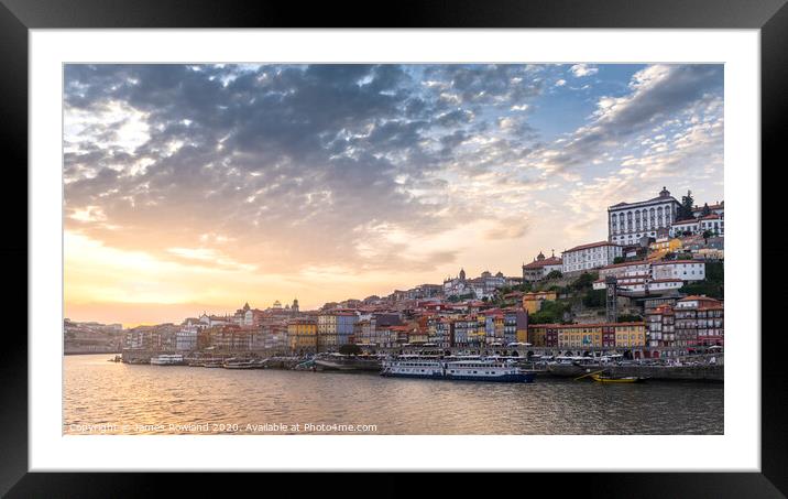 Porto Dusk Framed Mounted Print by James Rowland