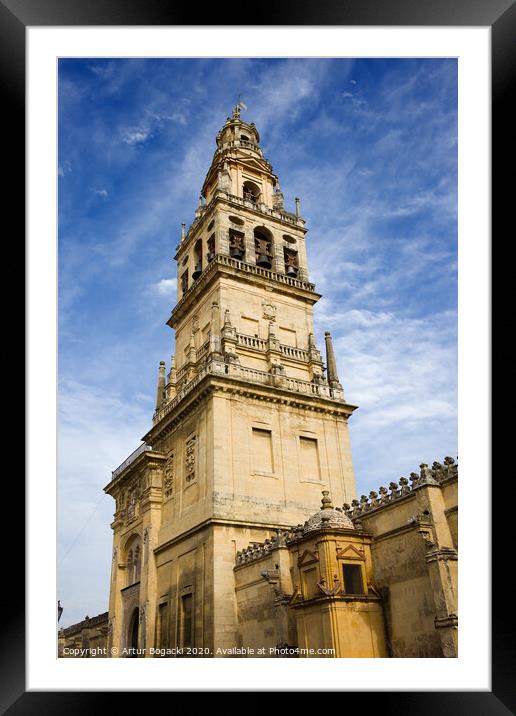 Mezquita Bell Tower In Cordoba Framed Mounted Print by Artur Bogacki