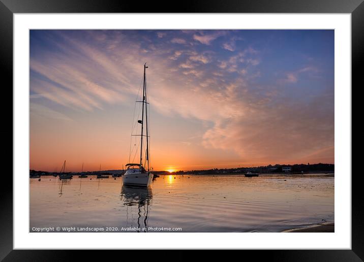 Southerly Sunset Framed Mounted Print by Wight Landscapes