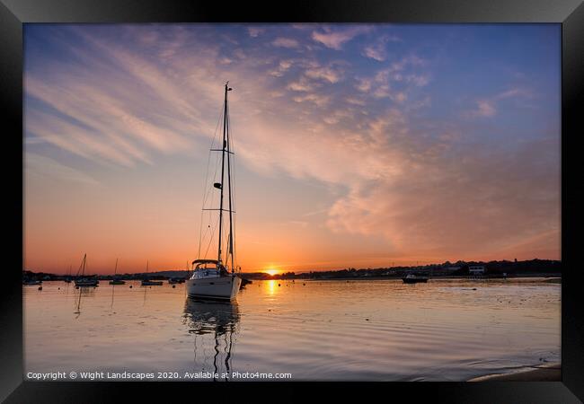 Southerly Sunset Framed Print by Wight Landscapes