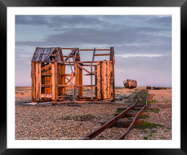 The Old Shed at Sunset Framed Mounted Print by James Rowland
