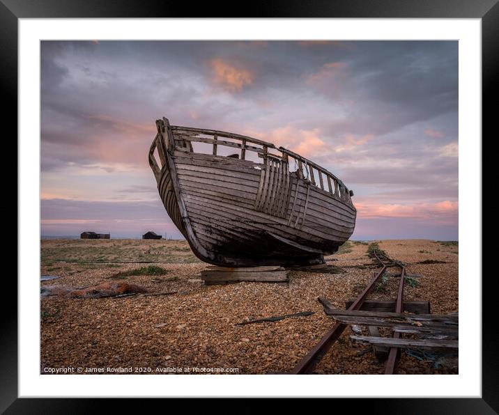 The Old Boat at Dungeness Framed Mounted Print by James Rowland