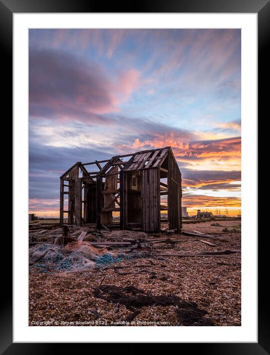 The Old Shed at Dungeness Framed Mounted Print by James Rowland