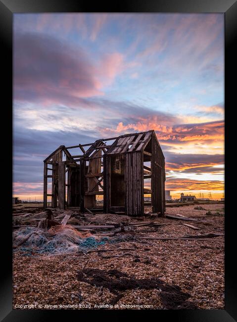 The Old Shed at Dungeness Framed Print by James Rowland