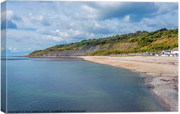 Monmouth Beach at Lyme Regis on the Dorset coast Canvas Print by Nick Jenkins