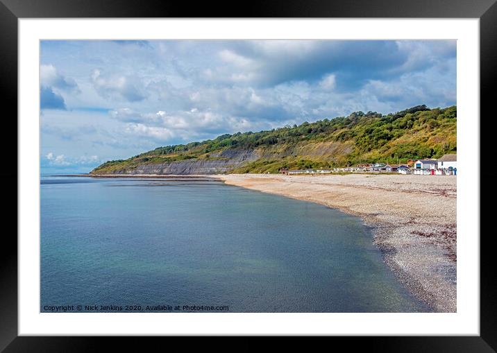 Monmouth Beach at Lyme Regis on the Dorset coast Framed Mounted Print by Nick Jenkins
