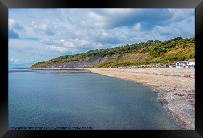 Monmouth Beach at Lyme Regis on the Dorset coast Framed Print by Nick Jenkins